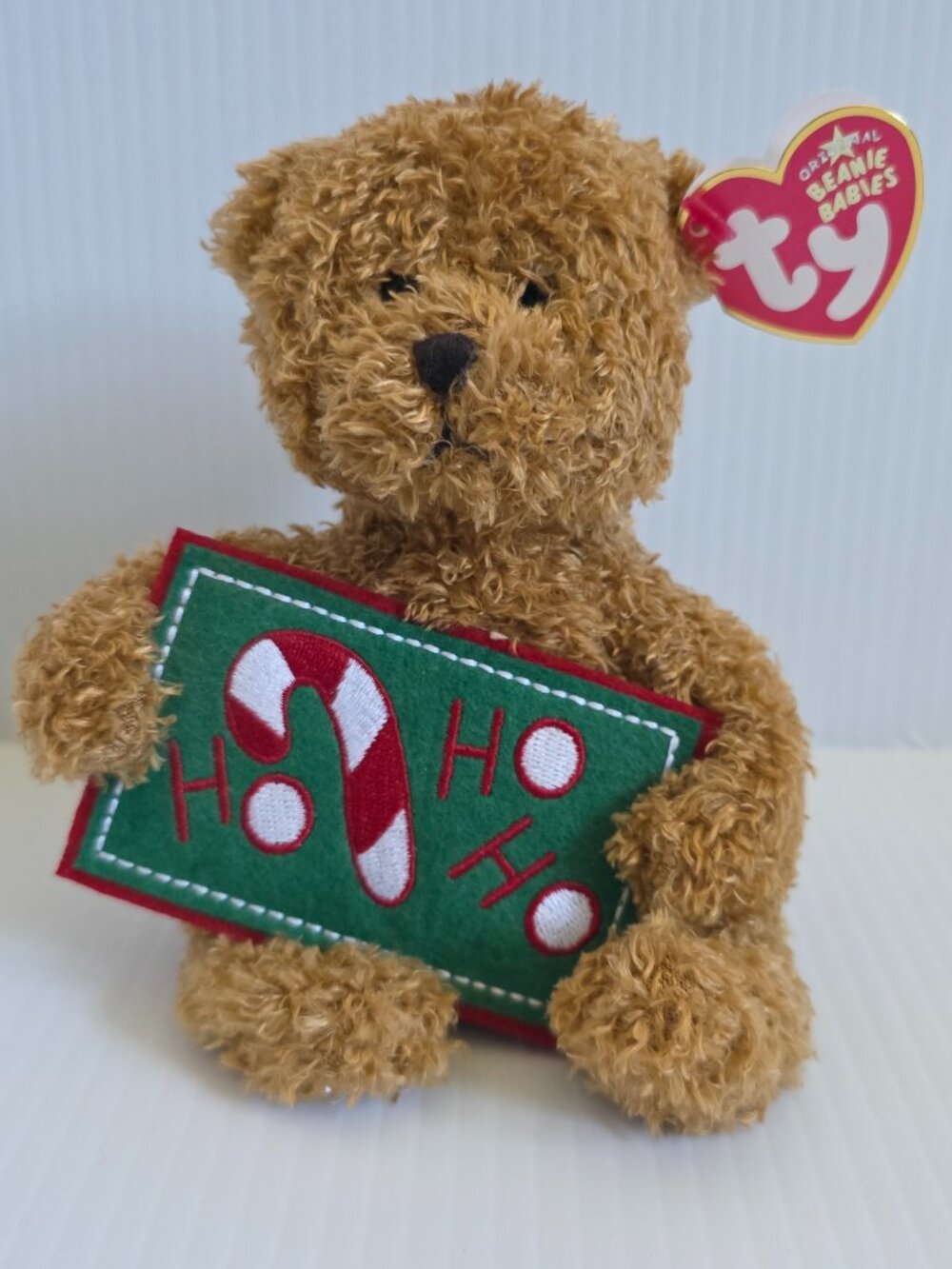 NWT Ty Beanie Babie Bear, Christmas Theme
